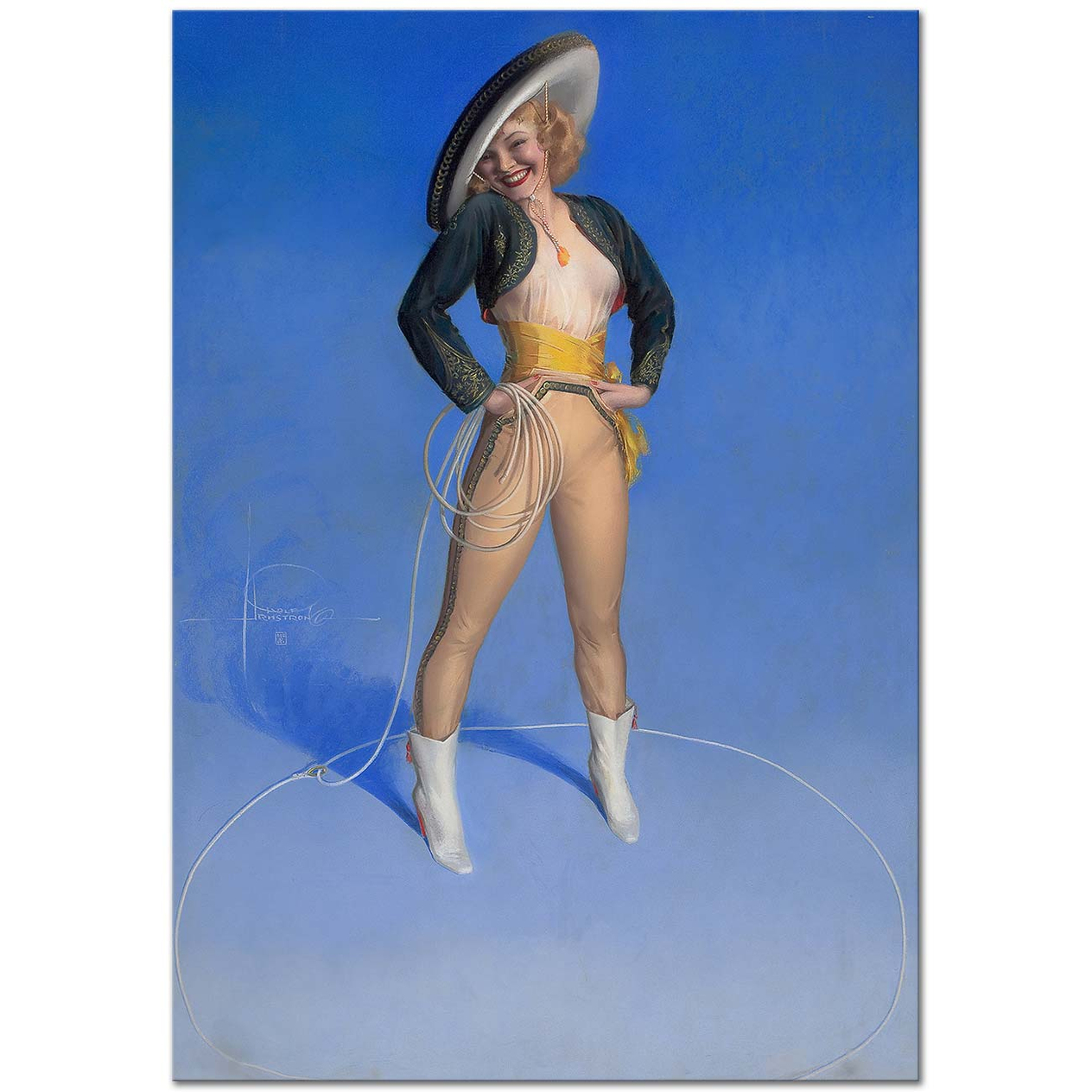 Rolf Armstrong Hi, Neighbor! Art Print