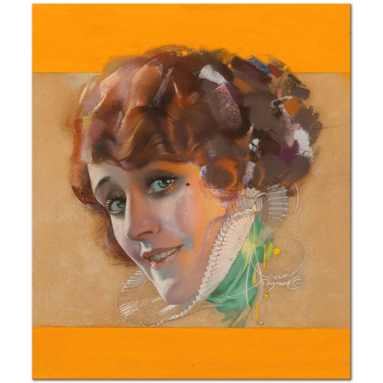 Rolf Armstrong Portrait of Olga Petrova Art Print