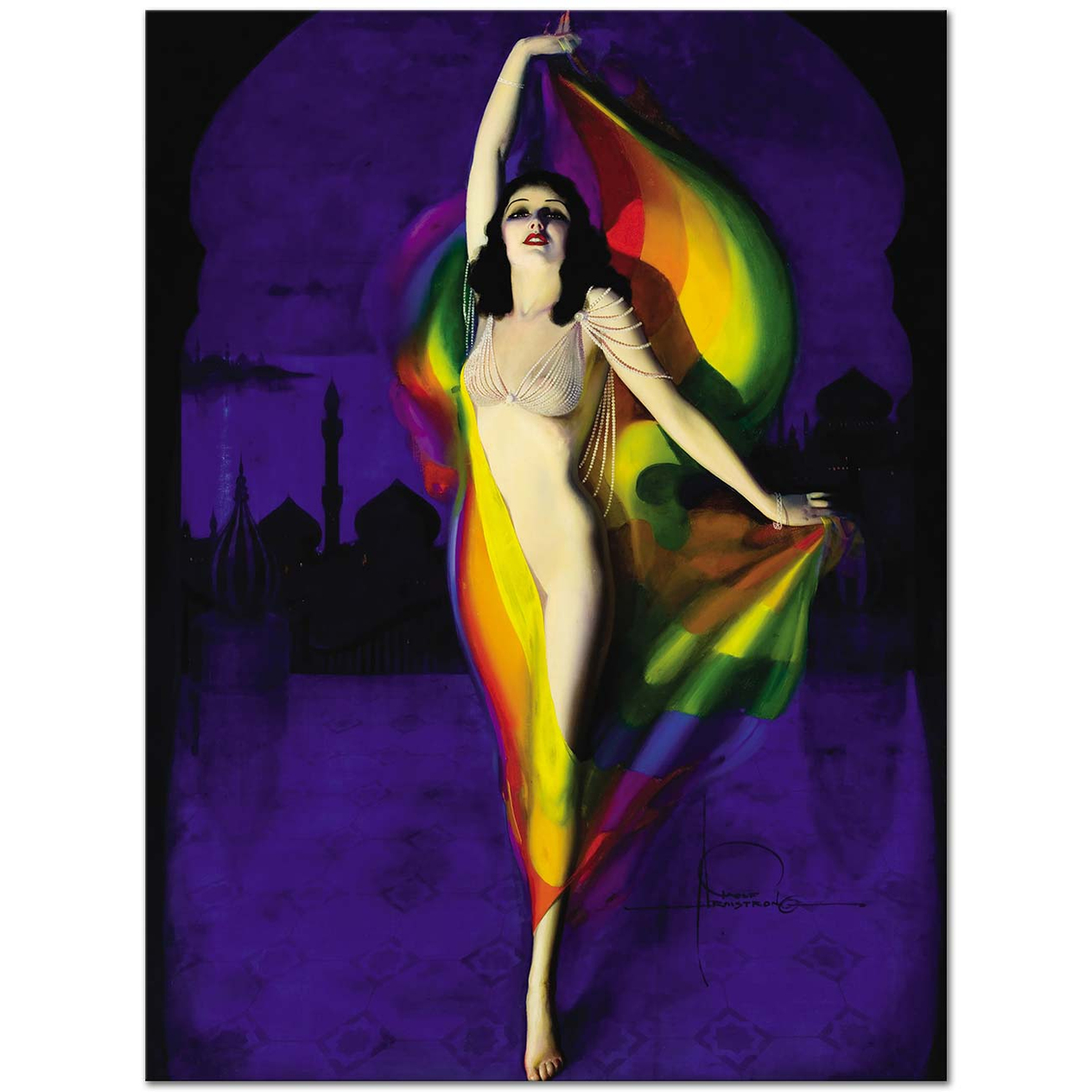 Rolf Armstrong Song of India Art Print