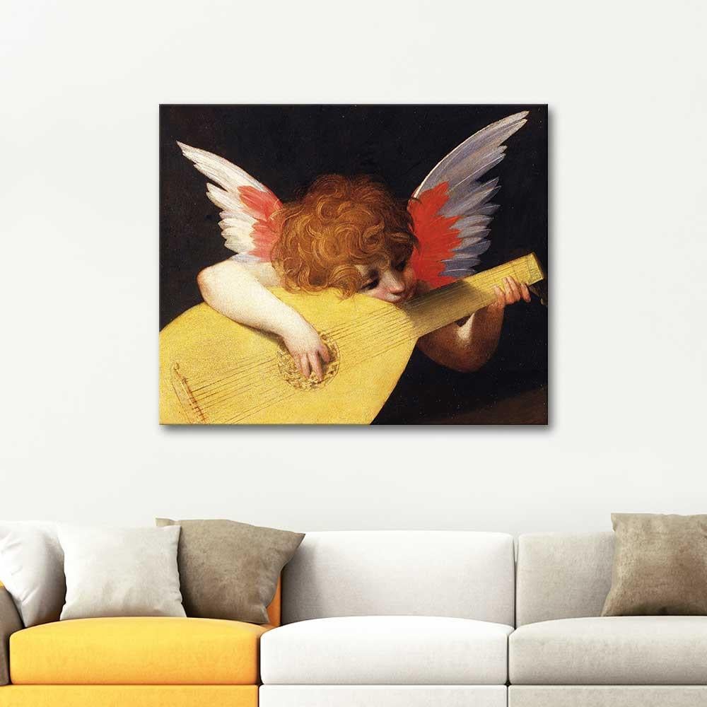 Rosso Fiorentino Musical Angel Art Print