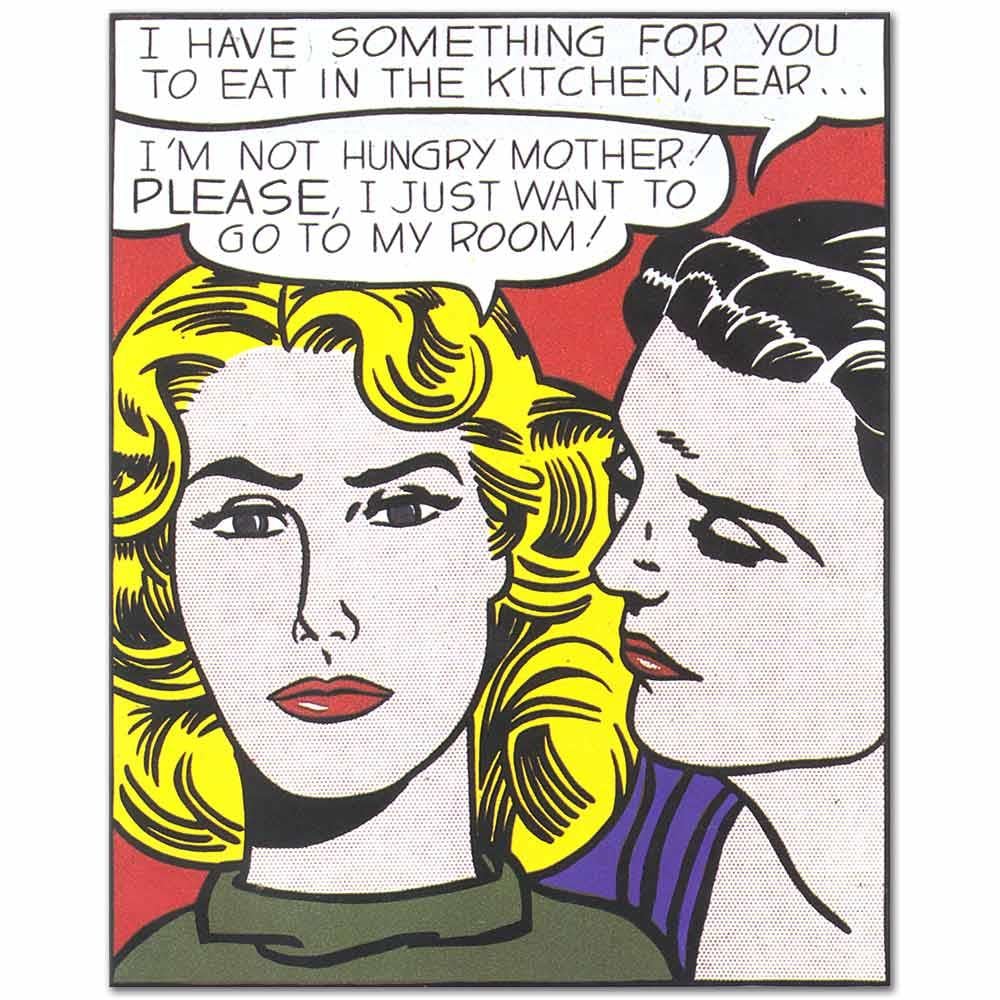 Eddie Diptych Im Not Hungry Mother by Roy Lichtenstein