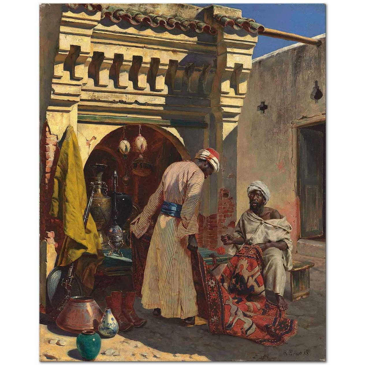 Rudolph Ernst Kilim Tüccarı Kanvas Tablo