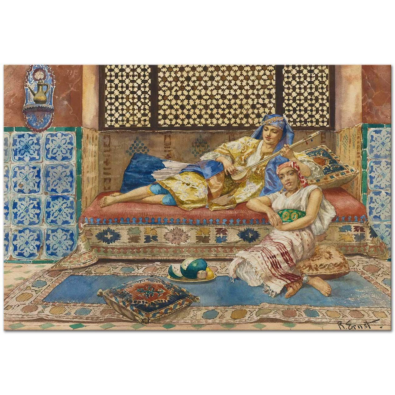 Rudolph Ernst Haremde Şarkı Kanvas Tablo
