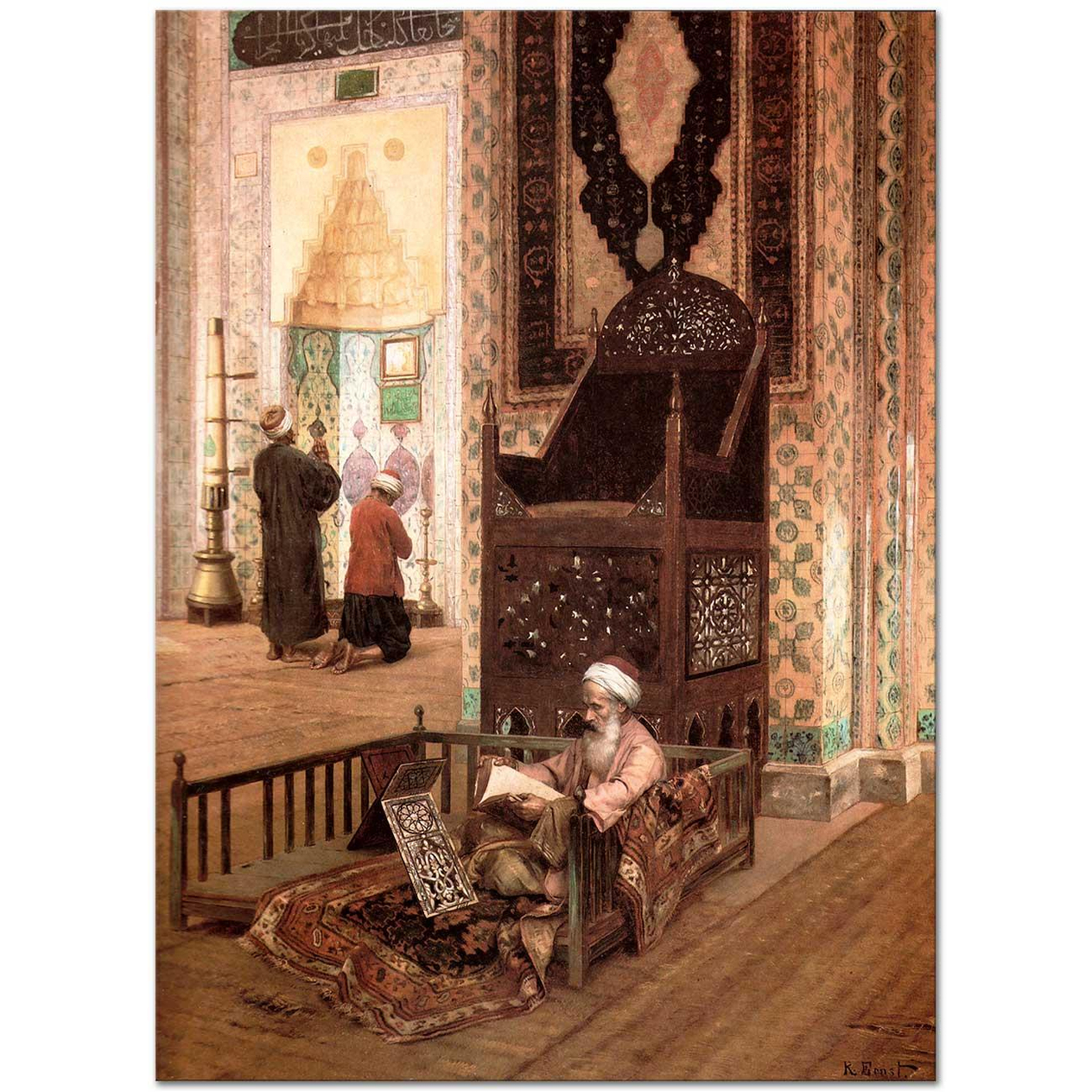 Rudolph Ernst Rüstem Paşa Camii İçi Kanvas Tablo