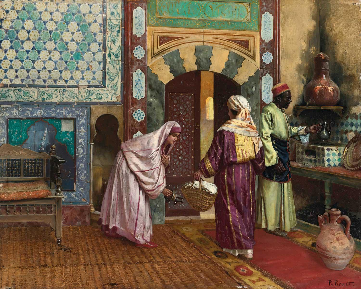Leaving The Hammam by Rudolph Ernst