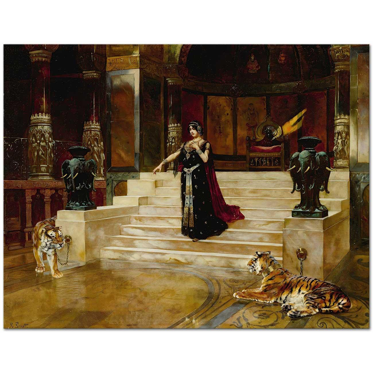 Rudolph Ernst Salome Ve Kaplanları Kanvas Tablo