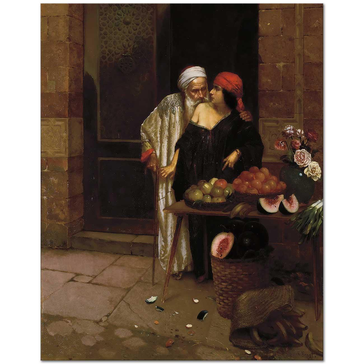 Rudolph Ernst Portakal Satıcısı Kanvas Tablo