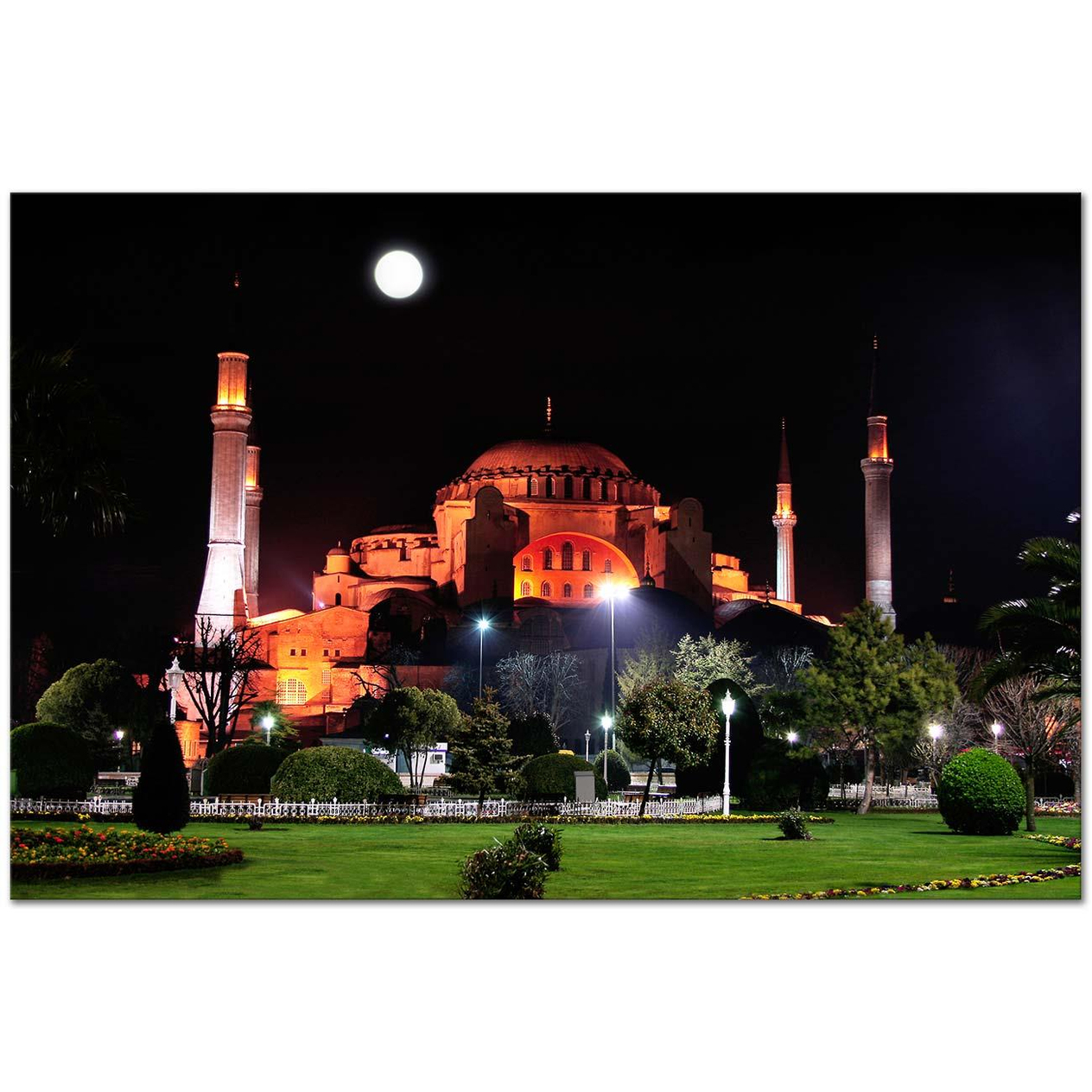 Sabahattin Kayış Gece Vakti Ayasofya Kanvas Tablo