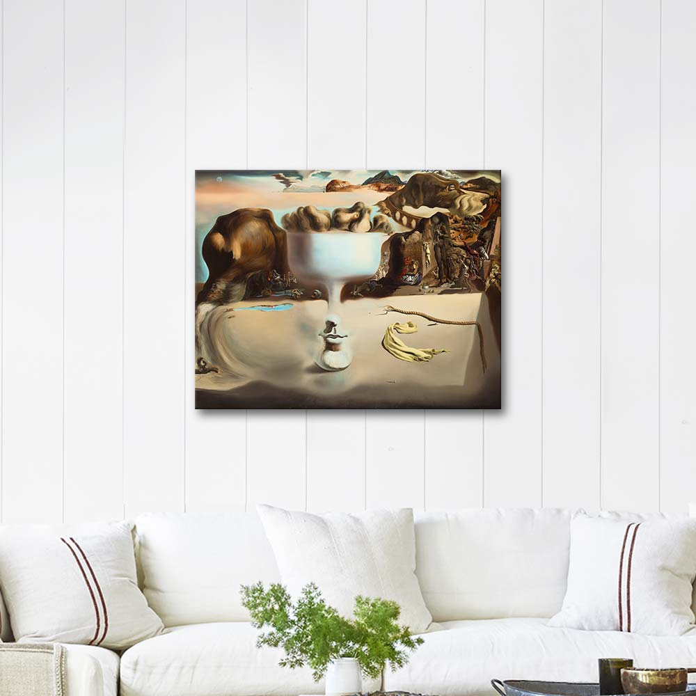 Salvador Dali Apparition of Face and Fruit Dish on a Beach