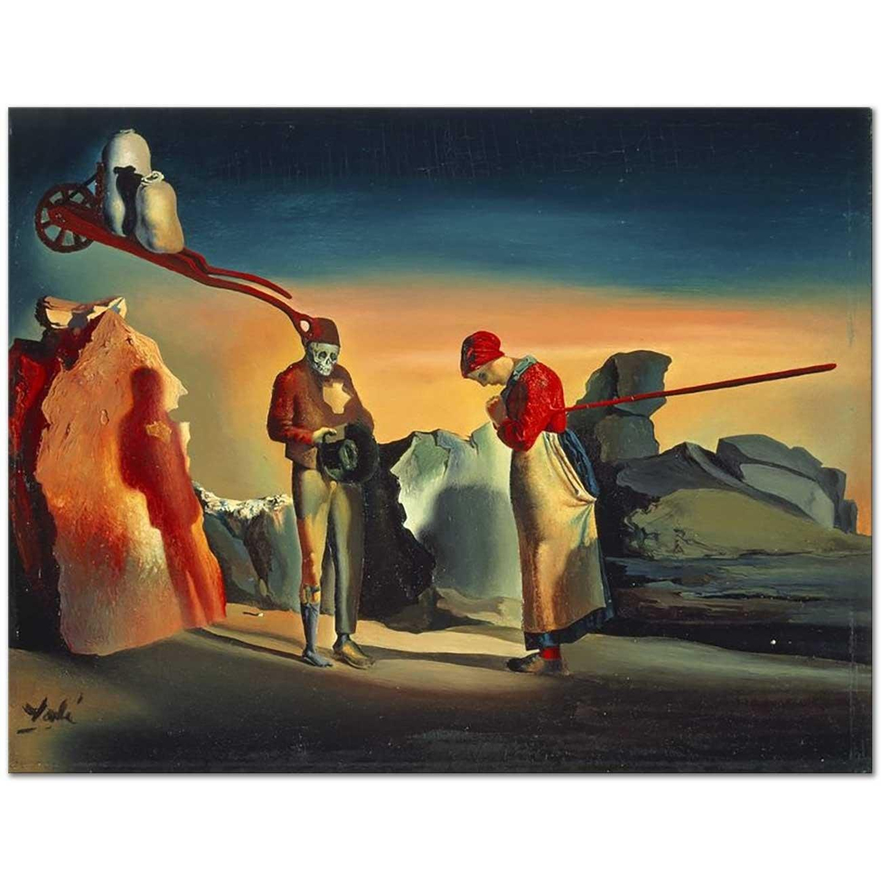 Salvador Dali Alacakaranlığın Soyaçekimi Kanvas Tablo