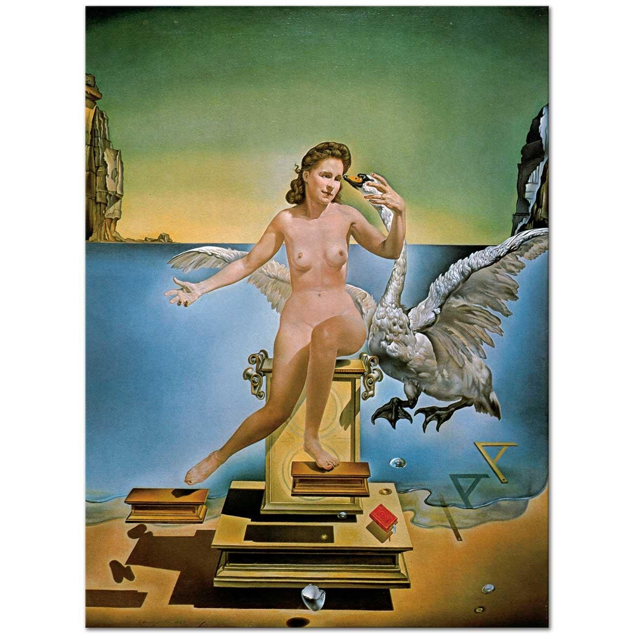 Salvador Dali Atomik Leda Kanvas Tablo
