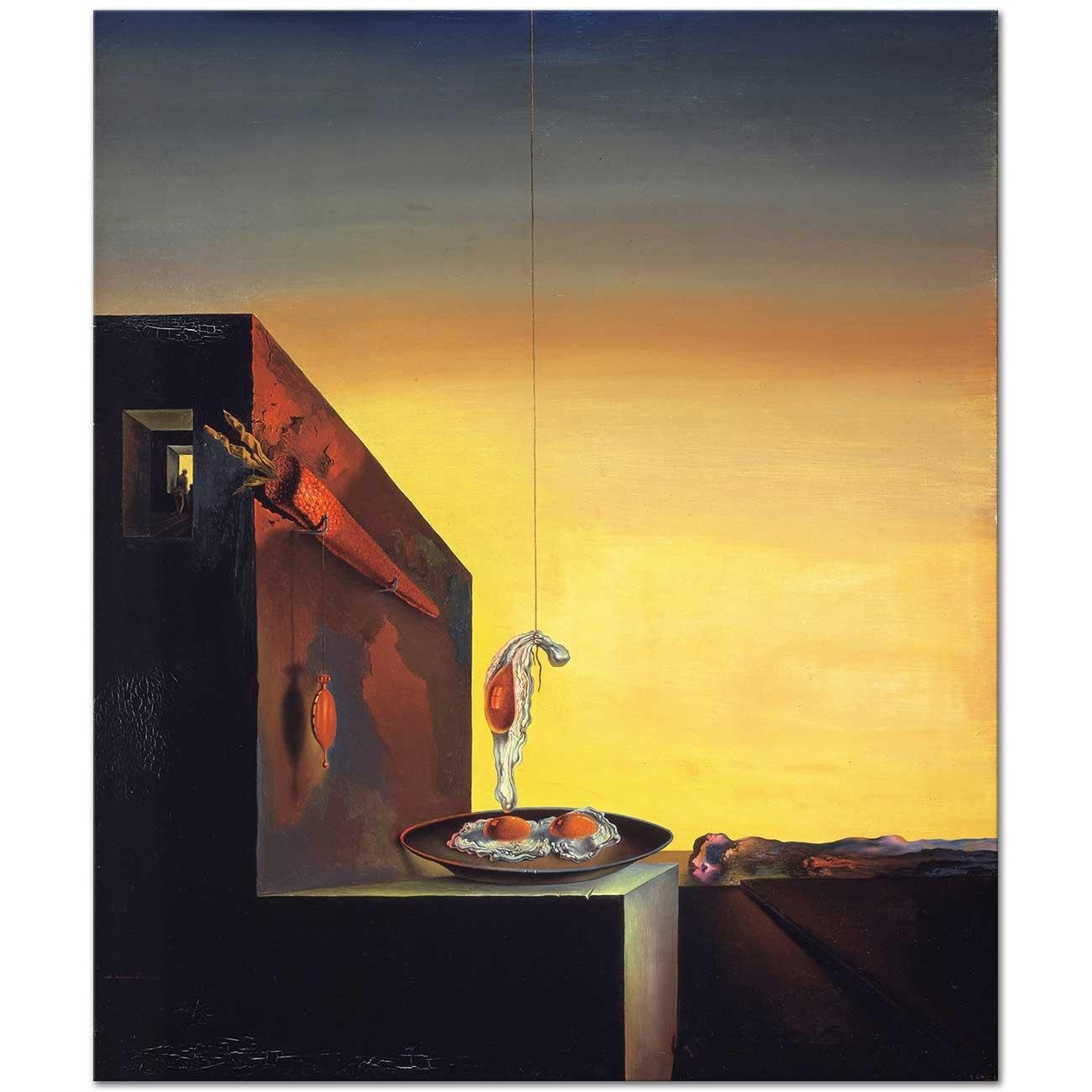 Salvador Dali Tabaksız Tabakta Kızarmış Yumurtalar Kanvas Tablo
