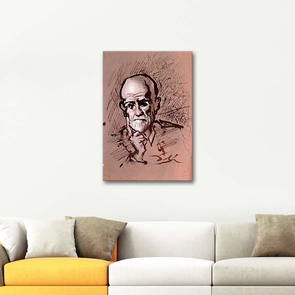 Salvador Dali Portrait of Freud Art Print