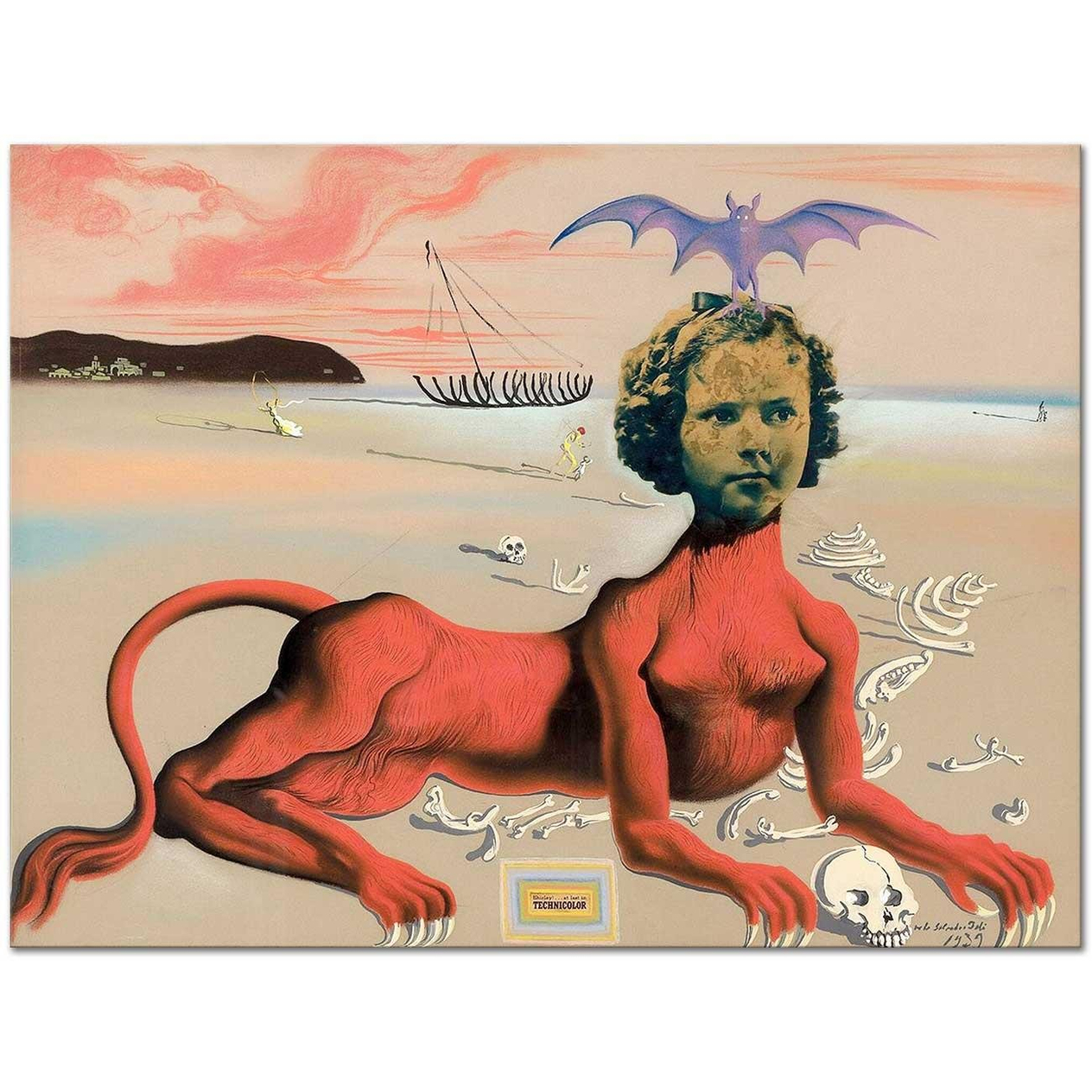Salvador Dali Shirley Temple Çağdaş Sinemanın En Genç Canavarı Kanvas Tablo