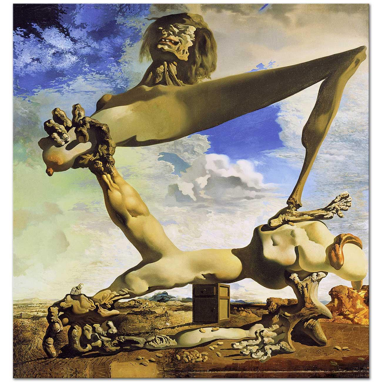 Salvador Dali Haşlanmış Fasulyelerle Soft Konstruksiyon Kanvas Tablo