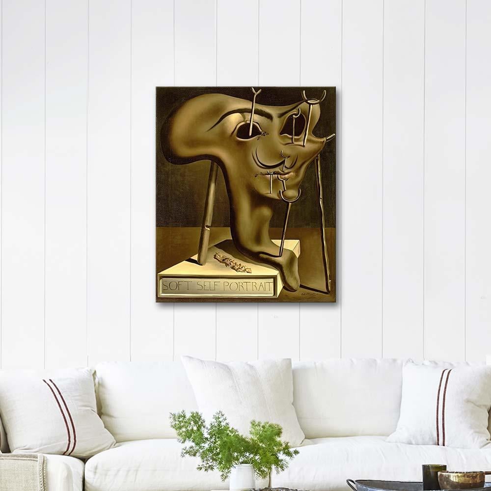 Salvador Dali Soft Self Portrait with Grilled Bacon Art Print