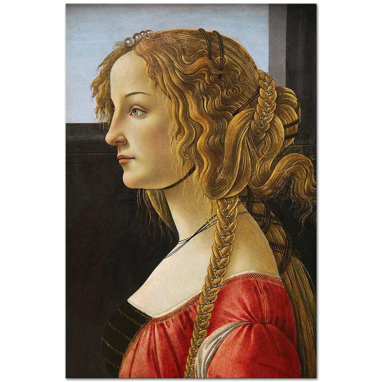 Sandro Botticelli Profile Portrait of a Young Woman Art Print