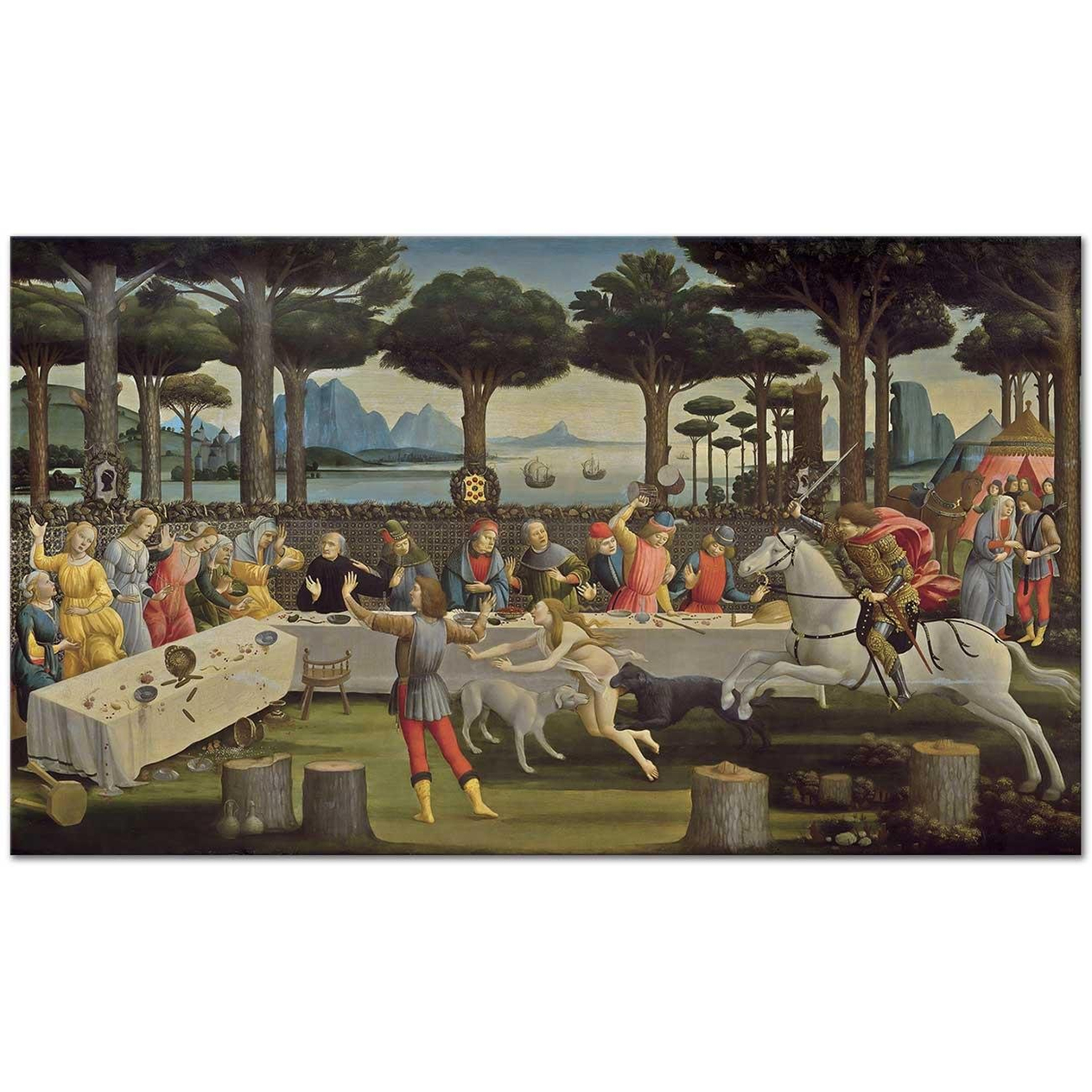 Sandro Botticelli Scenes from the Story of Nastagio degli Onesti Art Print