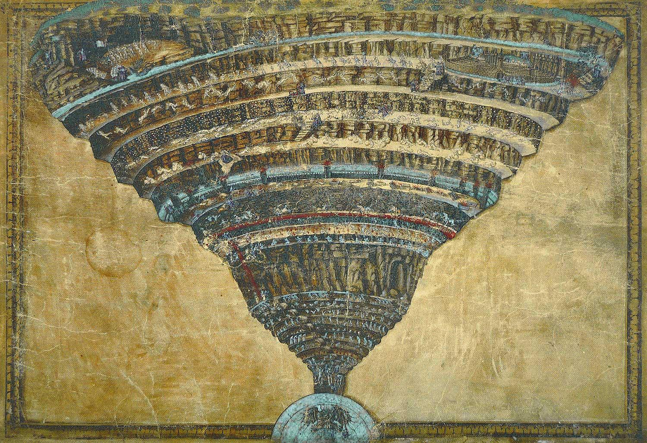 The Abyss of Hell The Divine Comedy by Sandro Botticelli