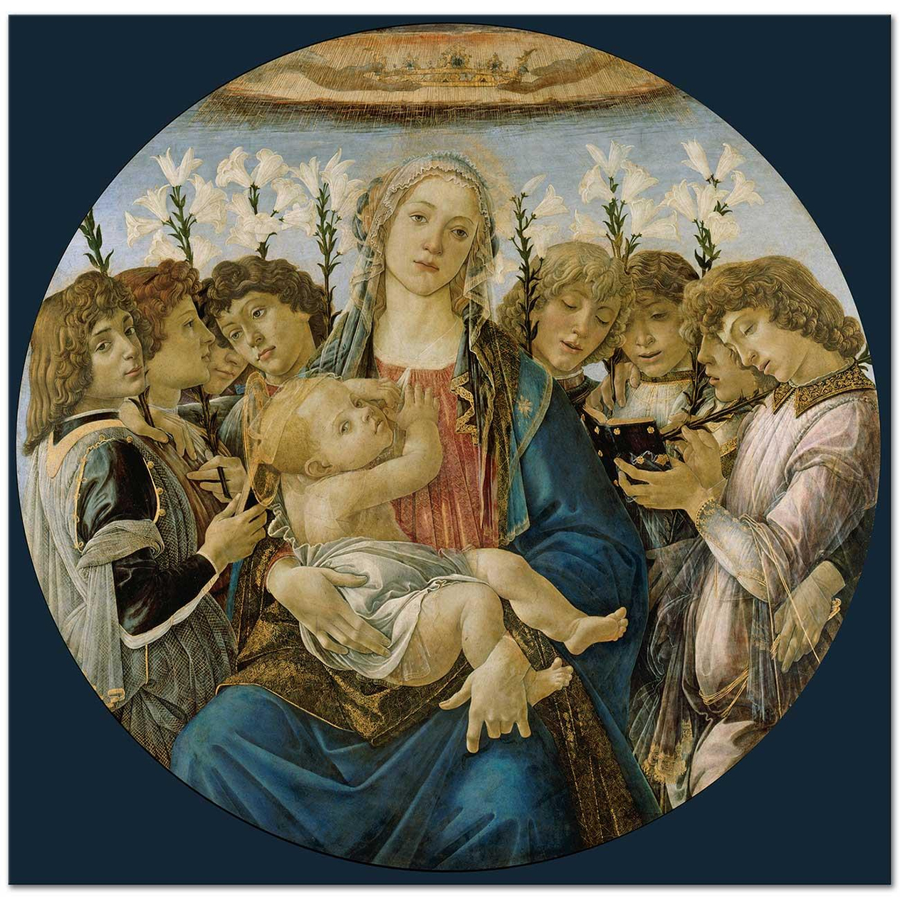 Sandro Botticelli The Virgin and Child with Singing Angels Art Print