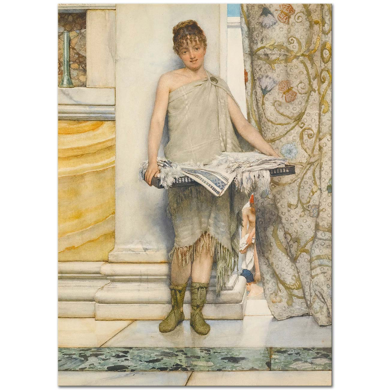 Sir Lawrence Alma-Tadema A Balneatrix Art Print
