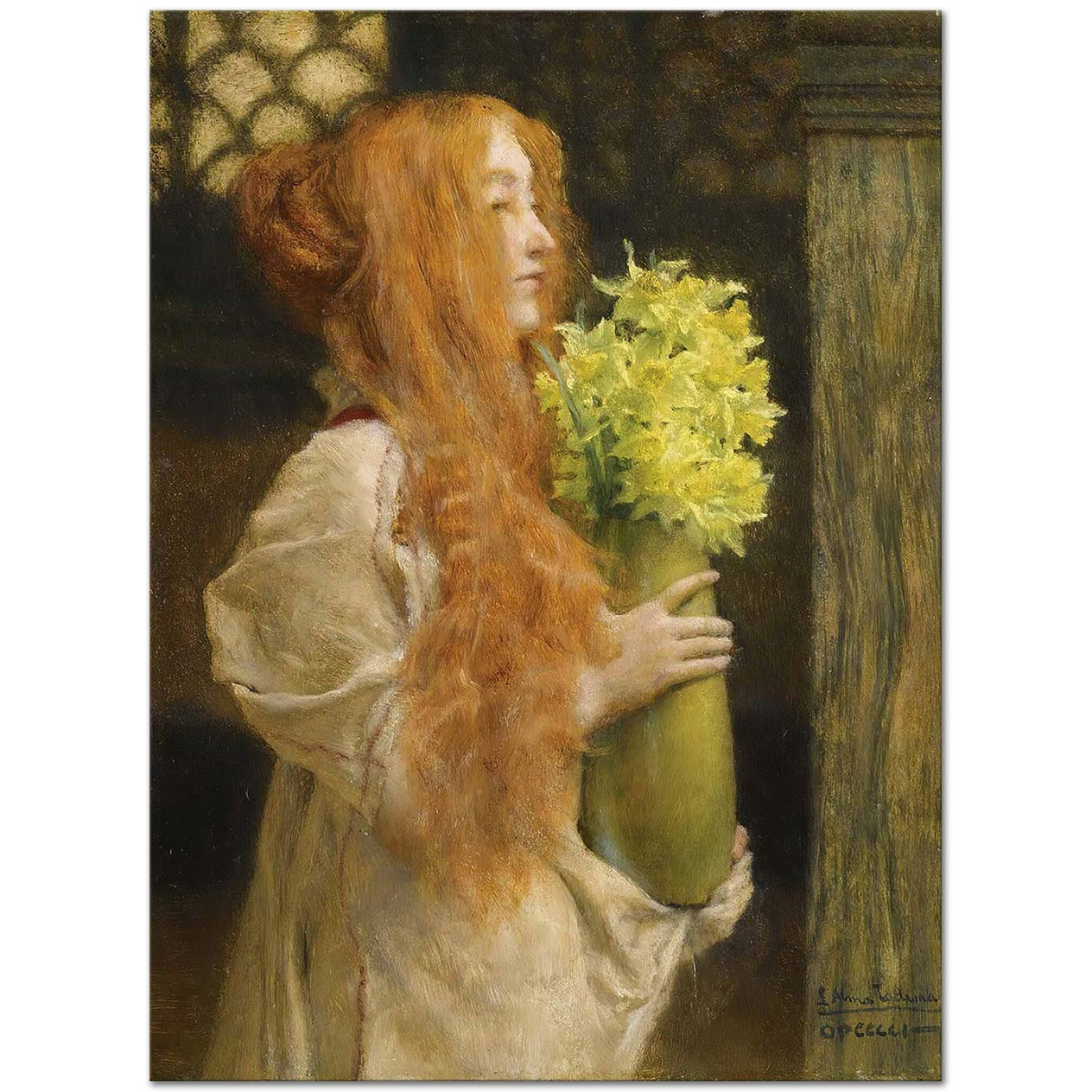 Sir Lawrence Alma-Tadema Spring Flowers Art Print