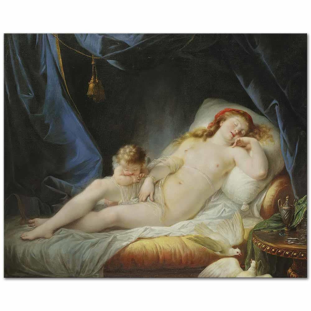 Jean-Baptiste Regnault Uyuyan Venüs Kanvas Tablo