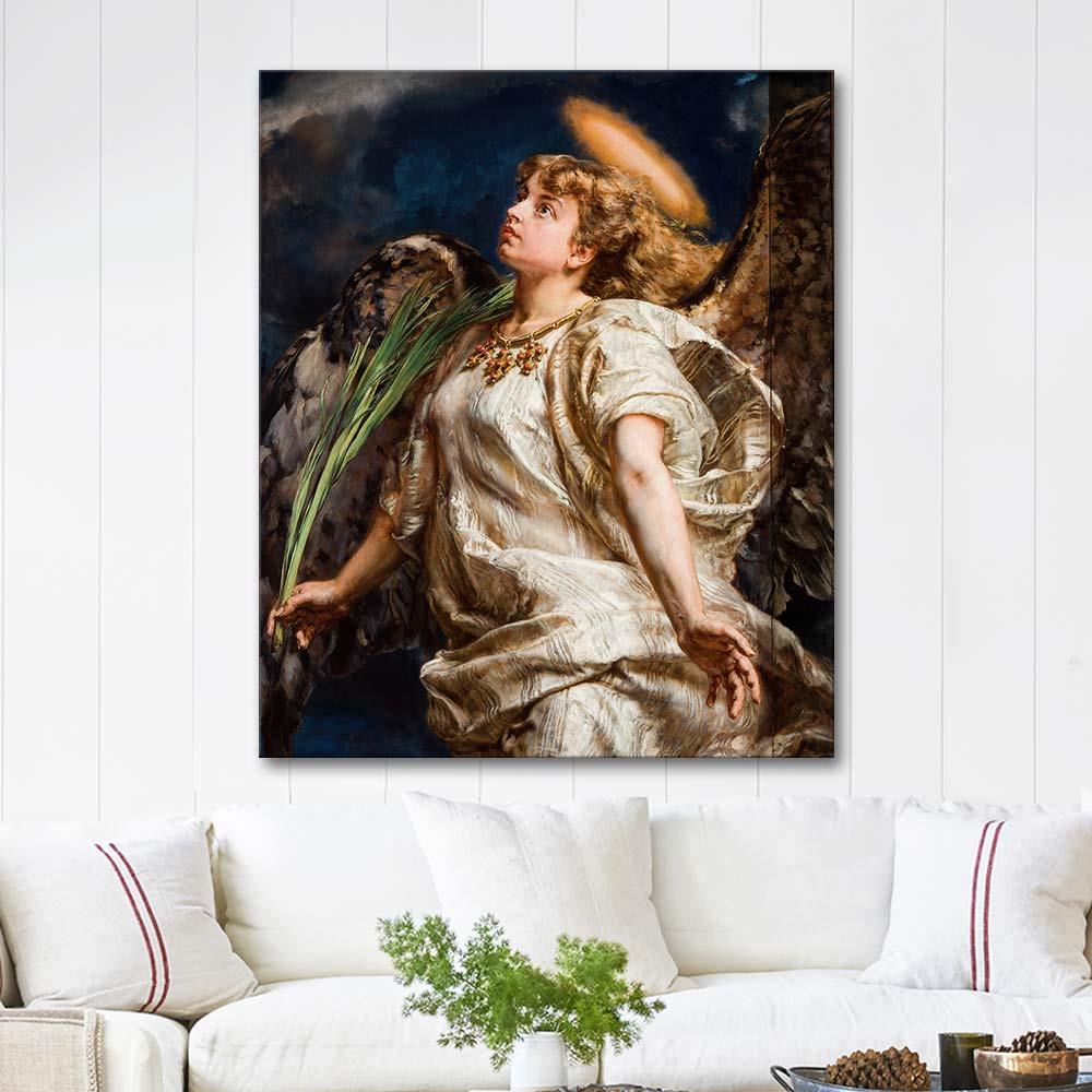 Jan Matejko Şarkı - Joan of Arc için Etüd Kanvas Tablo
