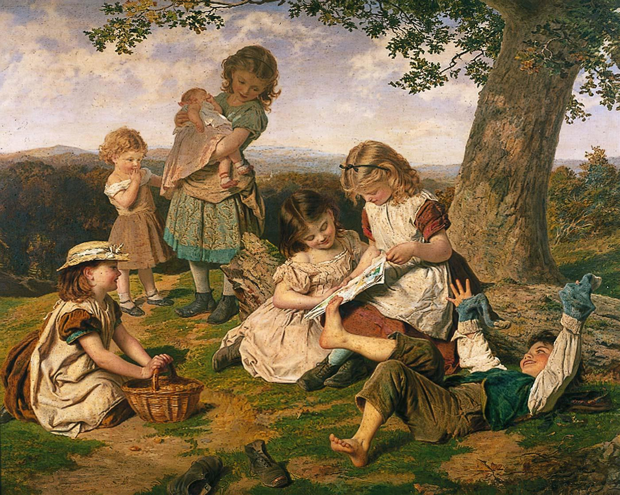 Sophie Gengembre Anderson Öykü Kitabı Kanvas Tablo