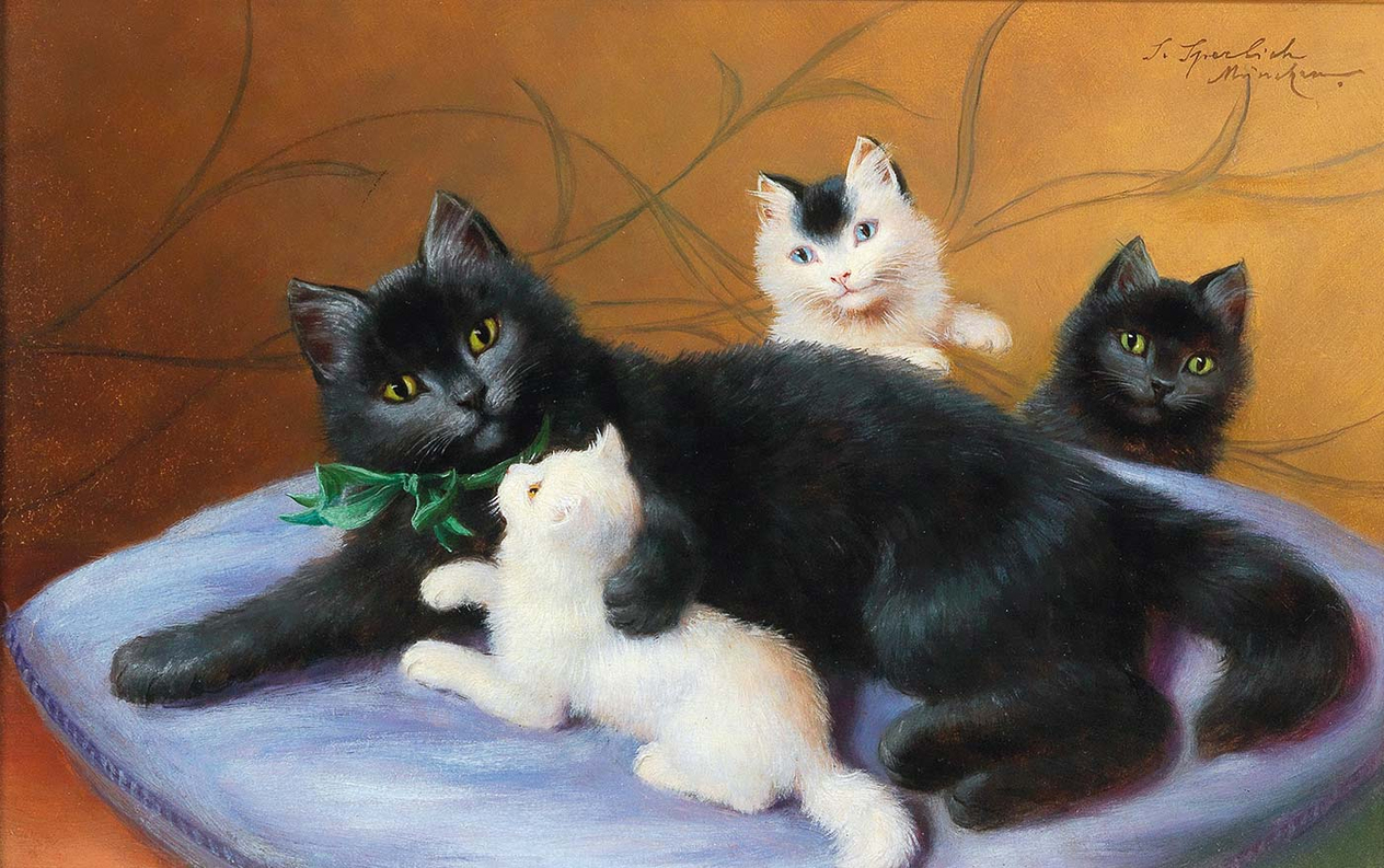 Sophie Sperlich Katzenfamilie Art Print