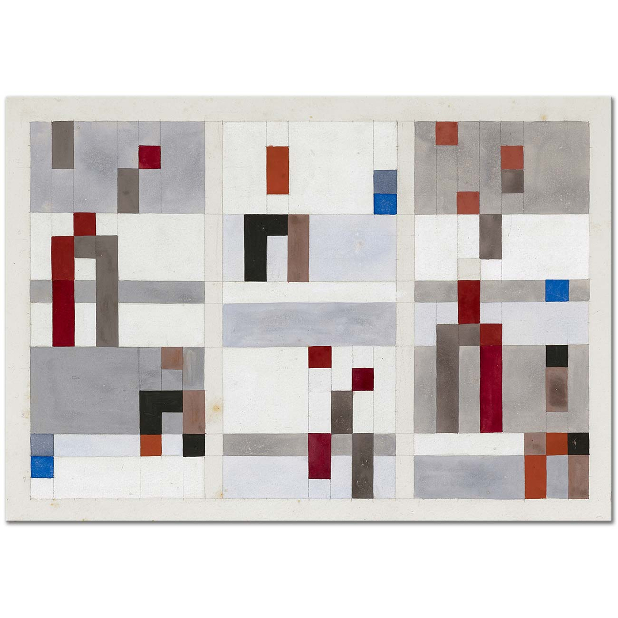 Sophie Taeuber Arp Vertical Horizontal Composition Art Print