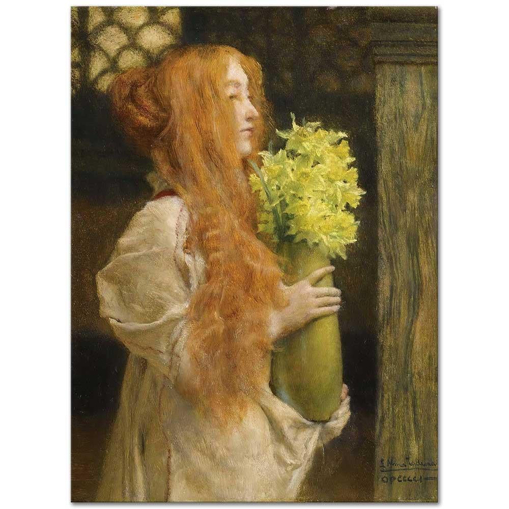 Sir Lawrence Alma-Tadema İlkbahar Çiçekleri Kanvas Tablo