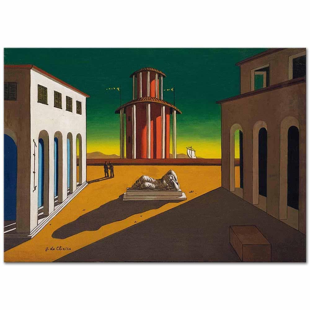 Giorgio de Chirico İtalyan Meydanı Kanvas Tablo