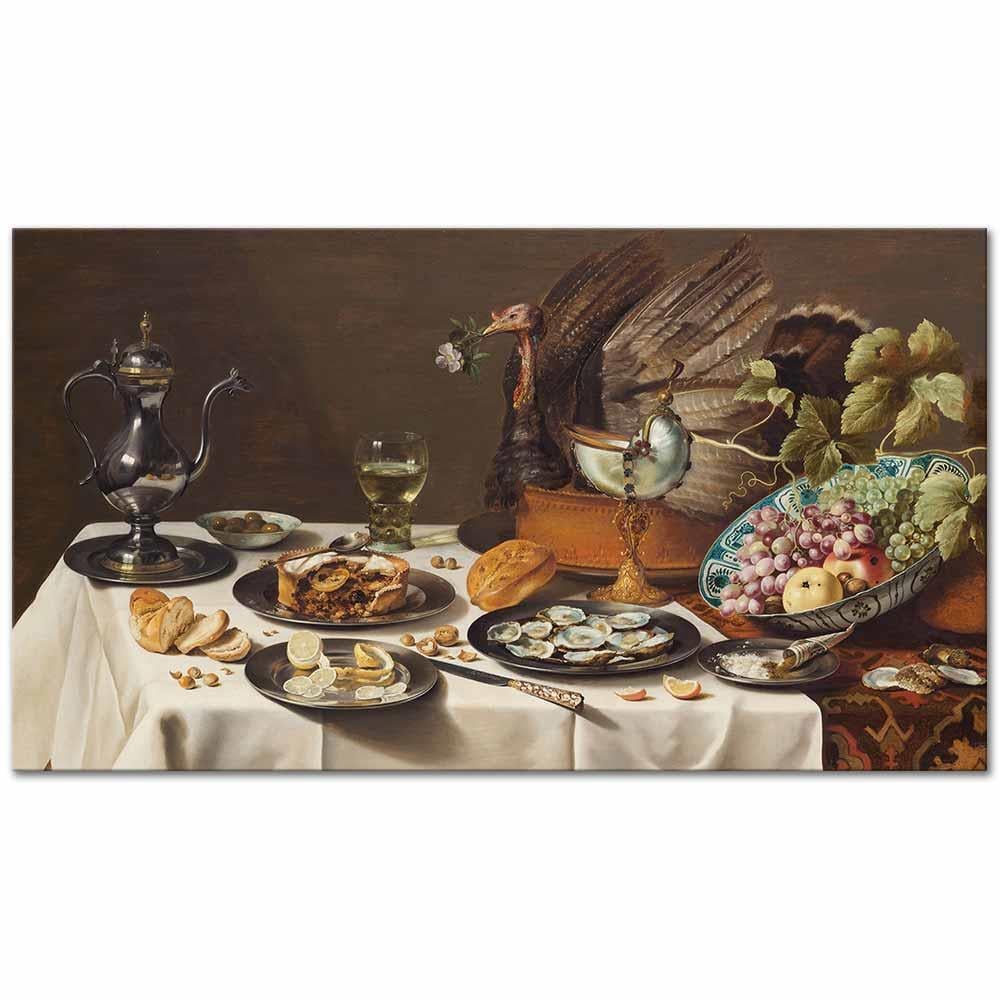 Pieter Claesz Hindili Natürmort Kanvas Tablo
