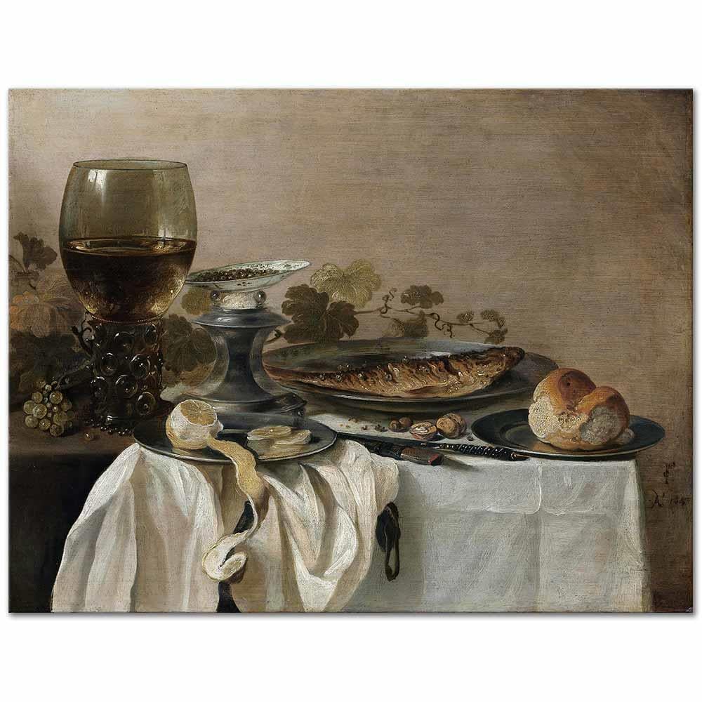 Pieter Claesz Kahvaltı Kanvas Tablo