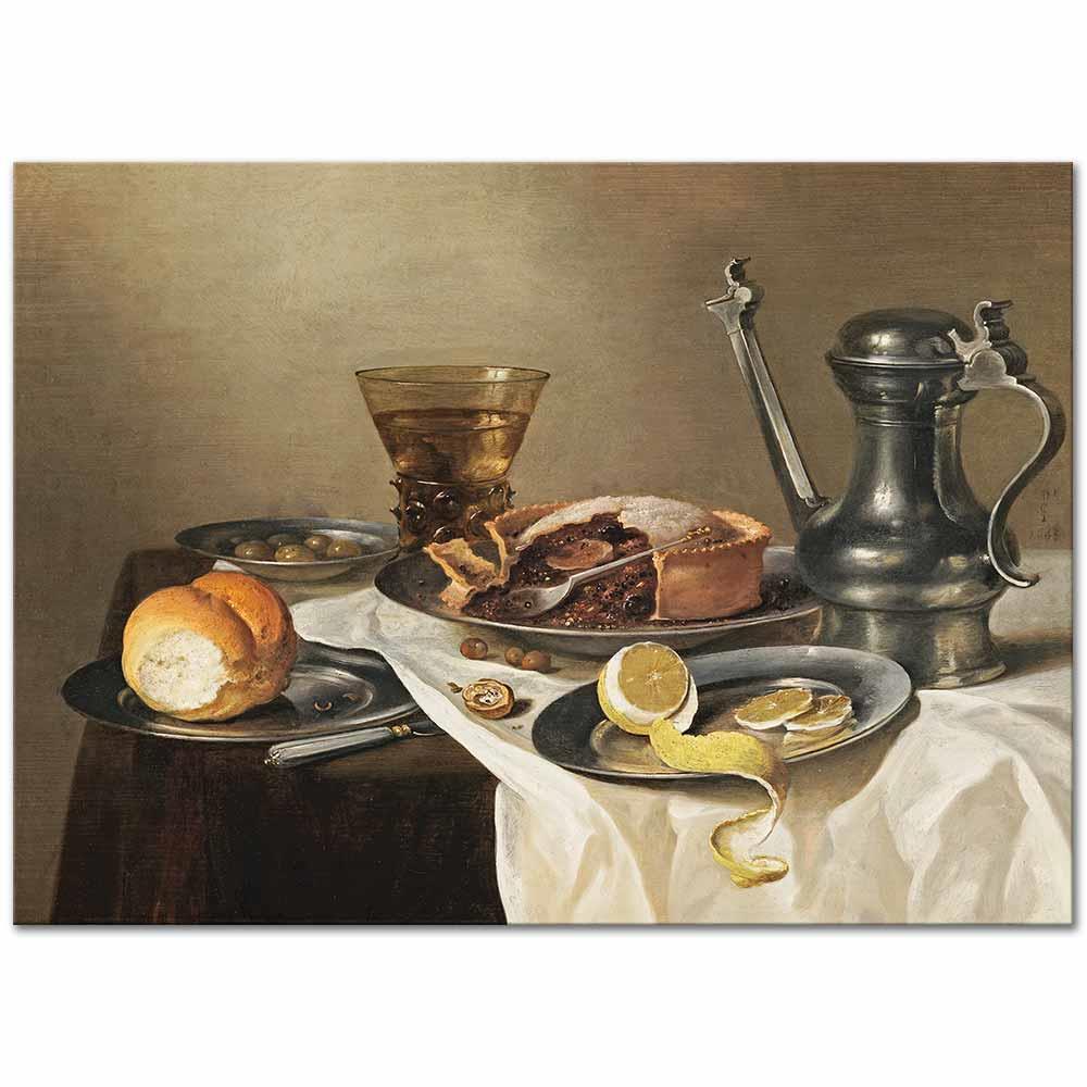Pieter Claesz Sürahili Natürmort Kanvas Tablo