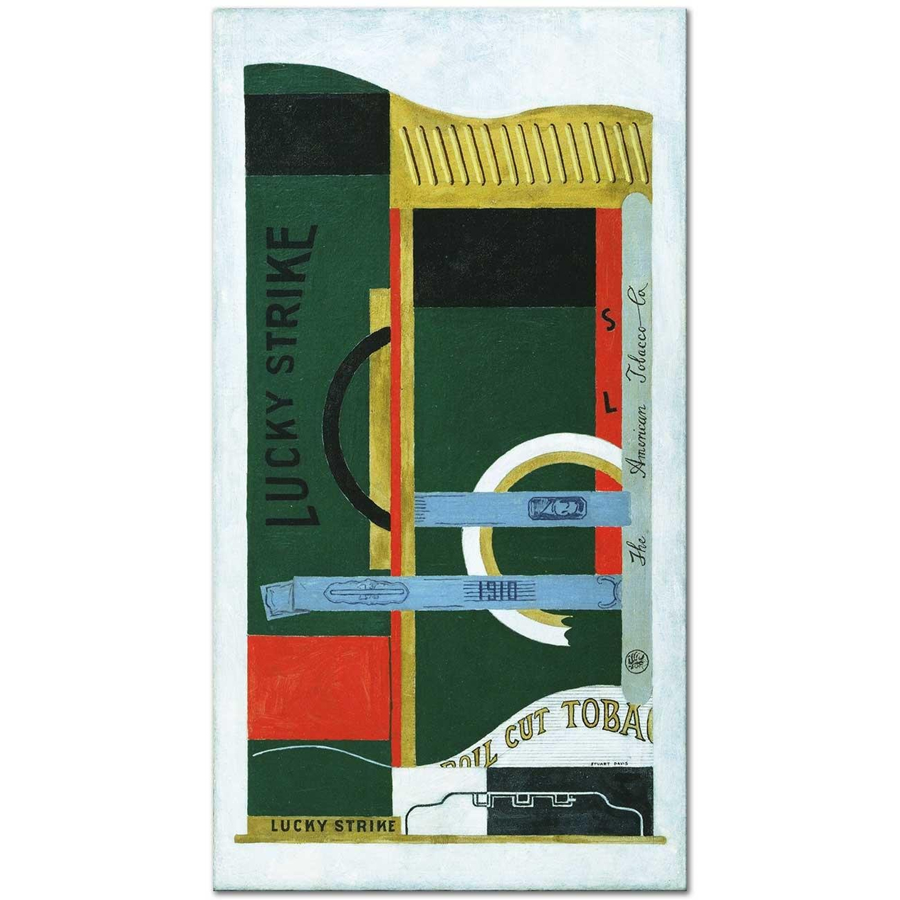 Stuart Davis Lucky Strike Kanvas Tablo