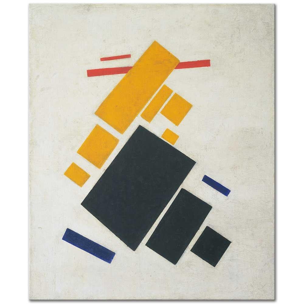 Kazimir Malevich Süprematik Kompozisyon Uçağın Uçuşu Kanvas Tablo