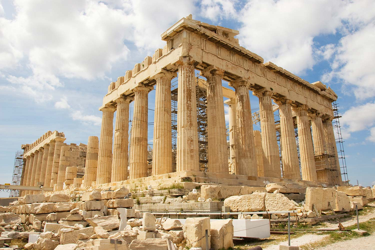 Parthenon Tapınağı Kanvas Tablo