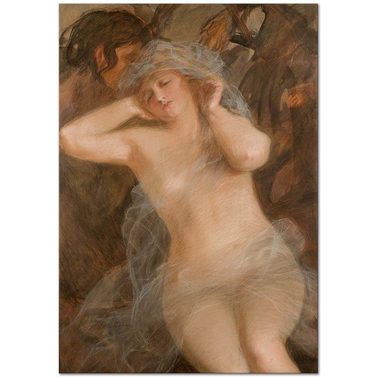 Teodor Axentowicz Nymph and Satyr Art Print