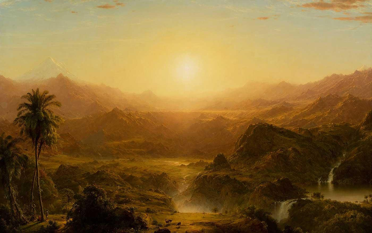 Frederic Edwin Church Ekvator'da And Dağları Kanvas Tablo