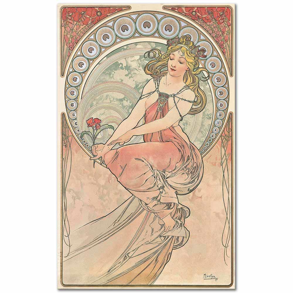 The Arts Painting by Alphonse Mucha as Art Print