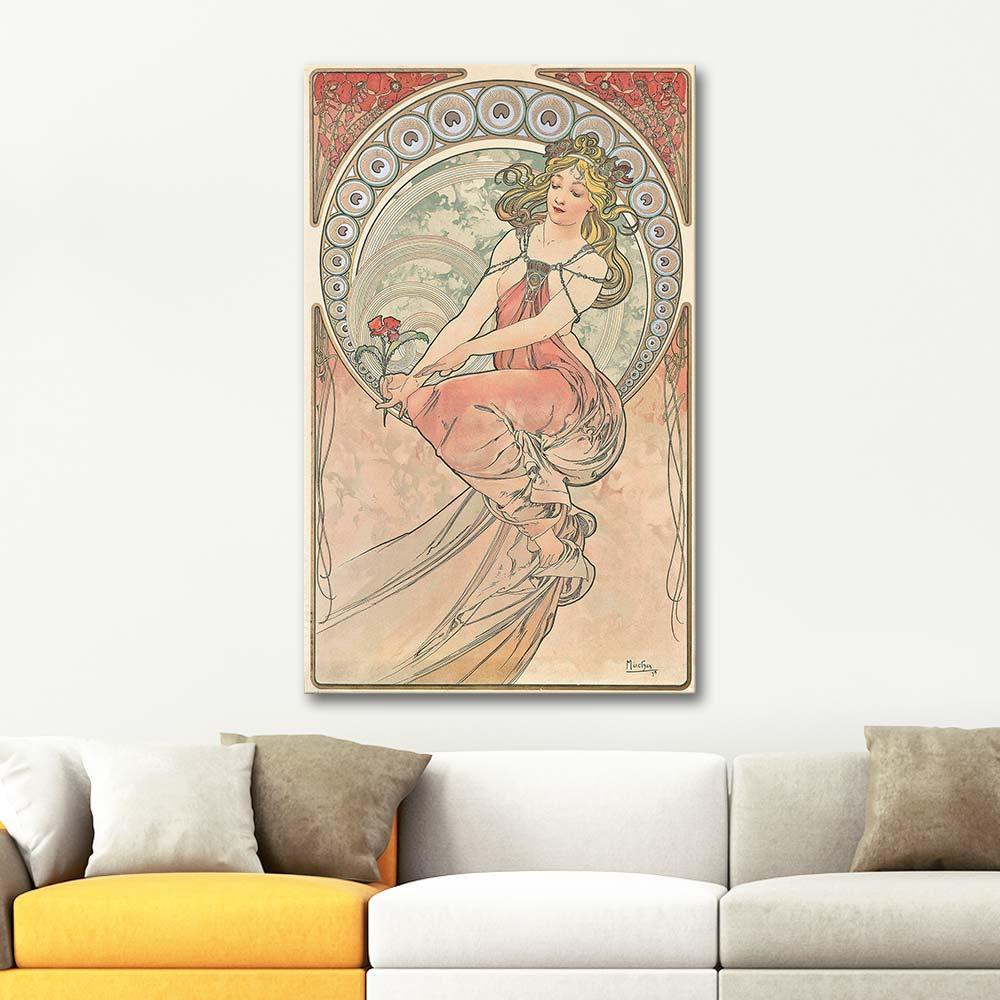 The Arts Painting by Alphonse Mucha as Art Print