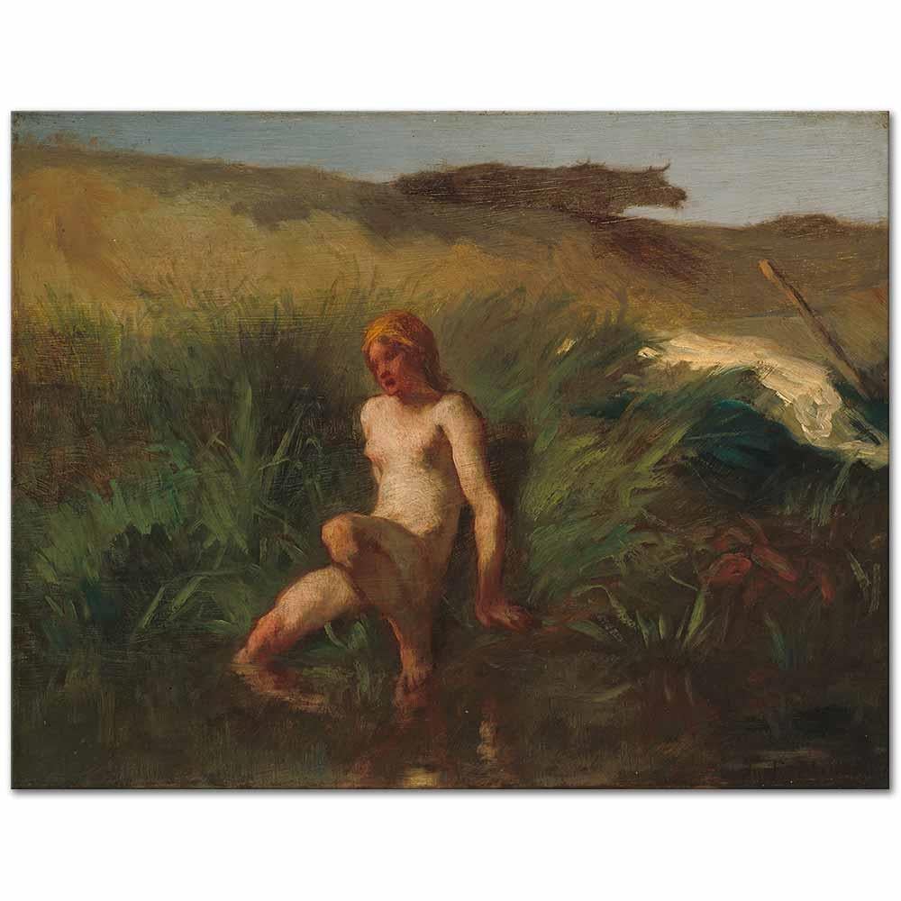 Jean-François Millet Yıkanan Kadın Kanvas Tablo