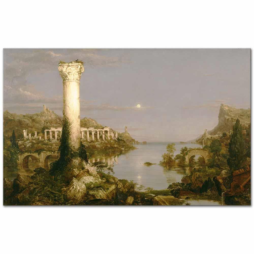 Thomas Cole Imparotorluğun Rotası Terk Edilmişlik Kanvas Tablo
