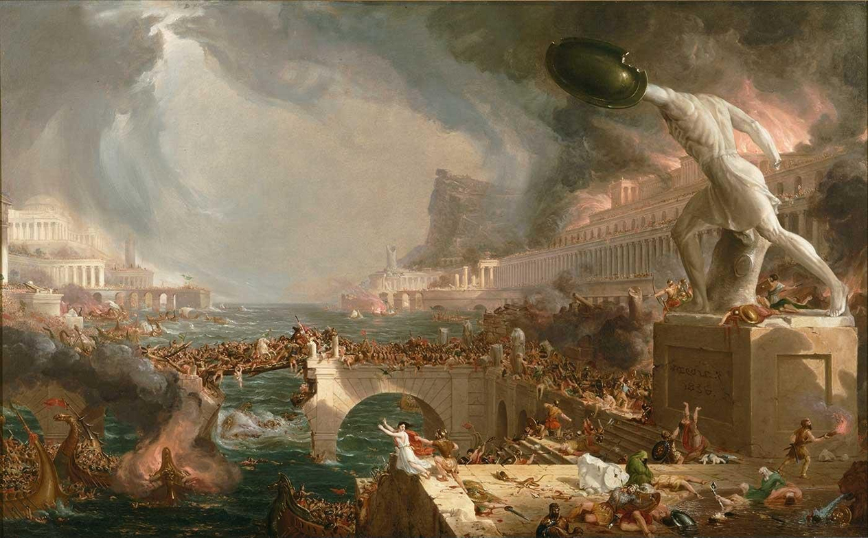 The Course of Empire Destruction by Thomas Cole as Art Print