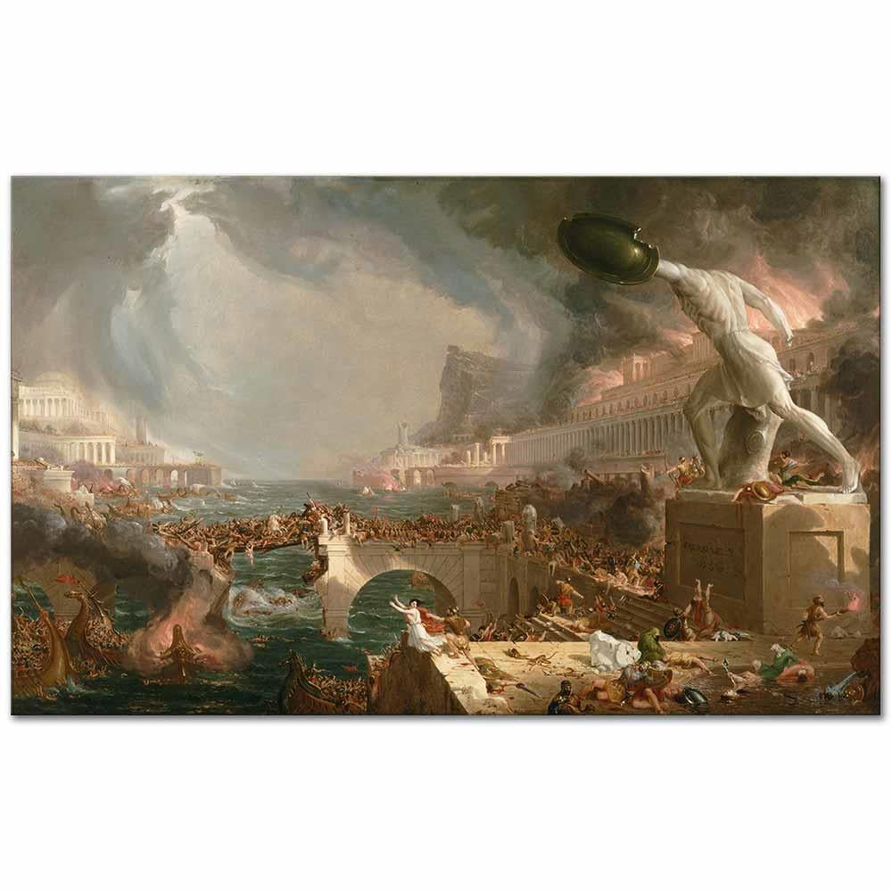 The Course of Empire Destruction by Thomas Cole as Art Print