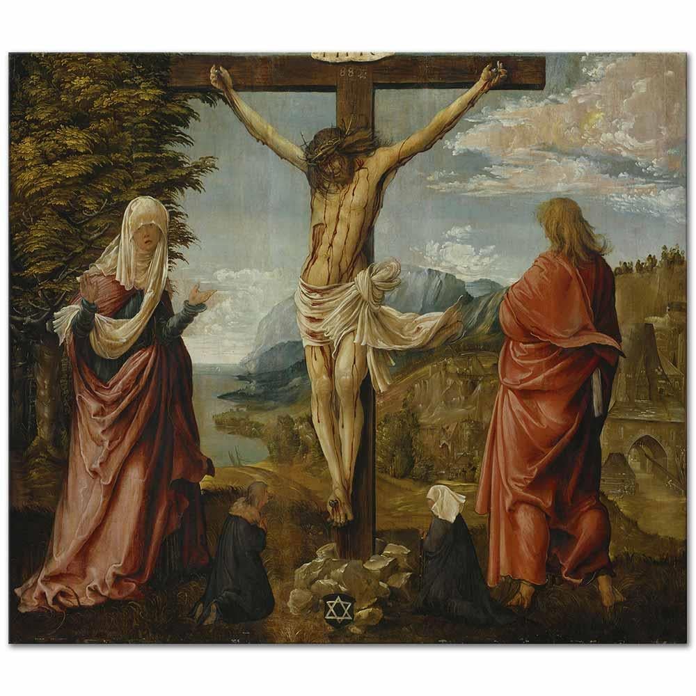 The Crucifixion with Maria and Johannes by Albrecht Altdorfer as Art Print