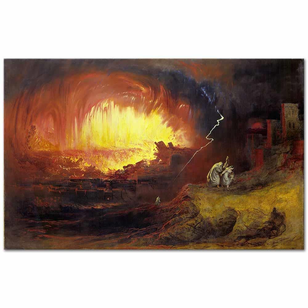 John Martin Sodom ve Gomorrah'ın Yıkılışı Kanvas Tablo
