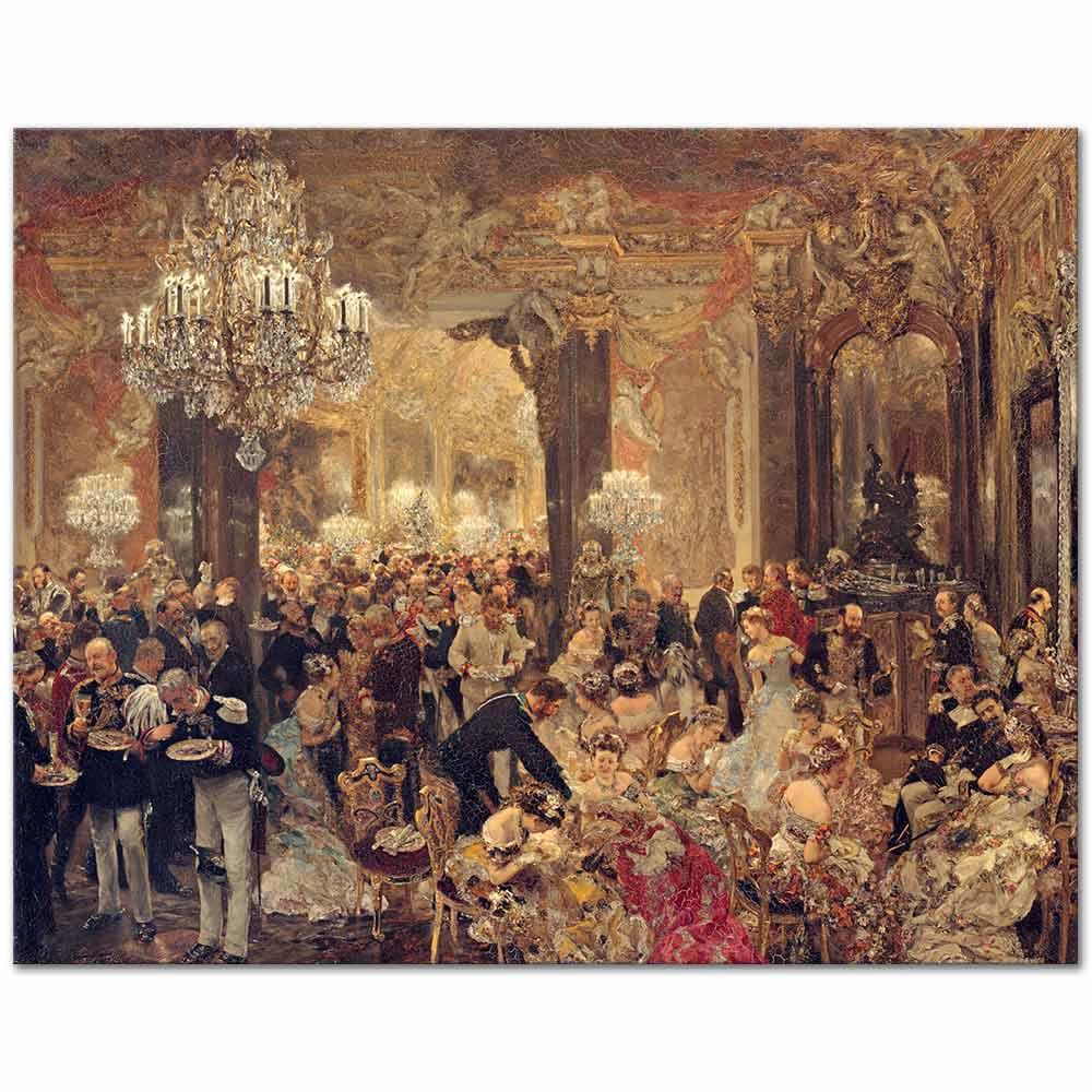 Adolph von Menzel Balo Yemeği Kanvas Tablo